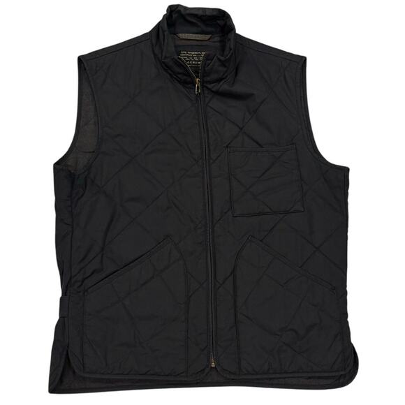J. Crew Other - J.Crew Sussex Quilted Thermore Vest Men’s M Black Full Zip